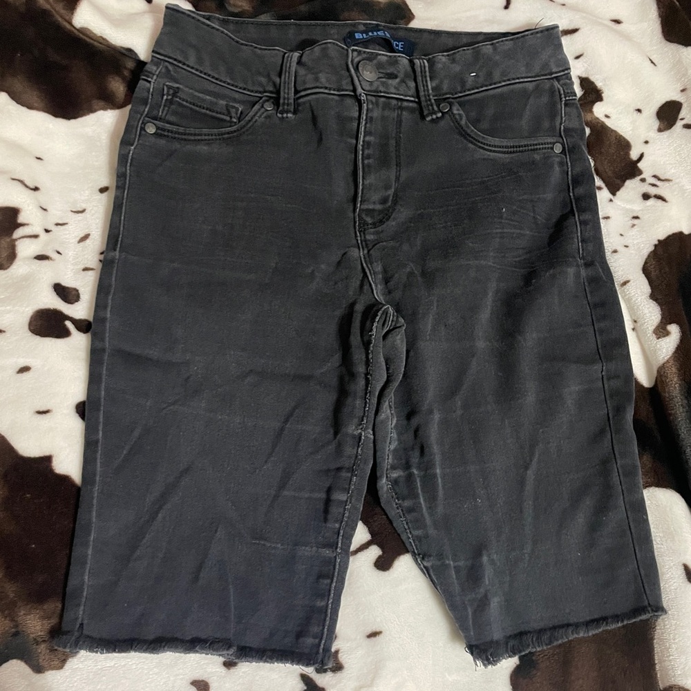 Black jean shorts